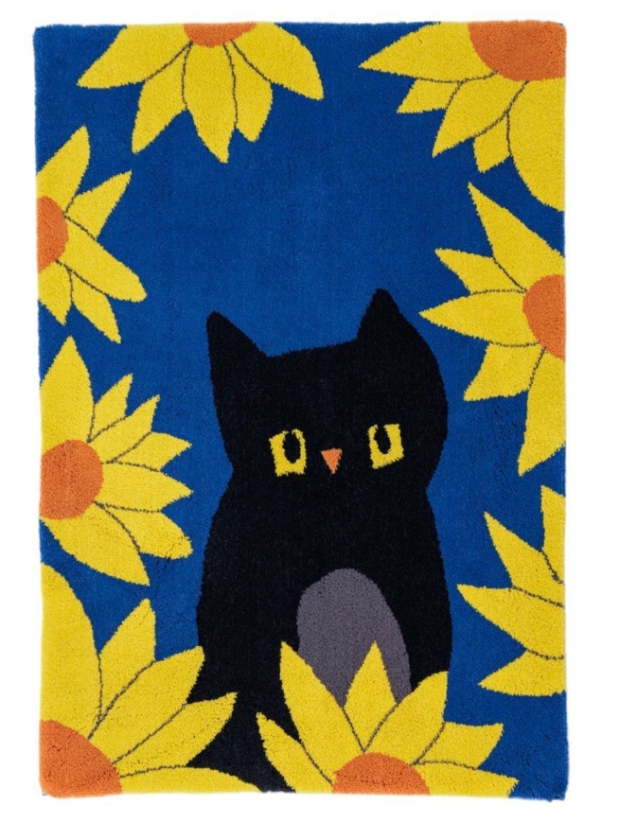 Lea's Cat Cadette Blue 332 Bath Rug by Abyss Habidecor | Limited Edition