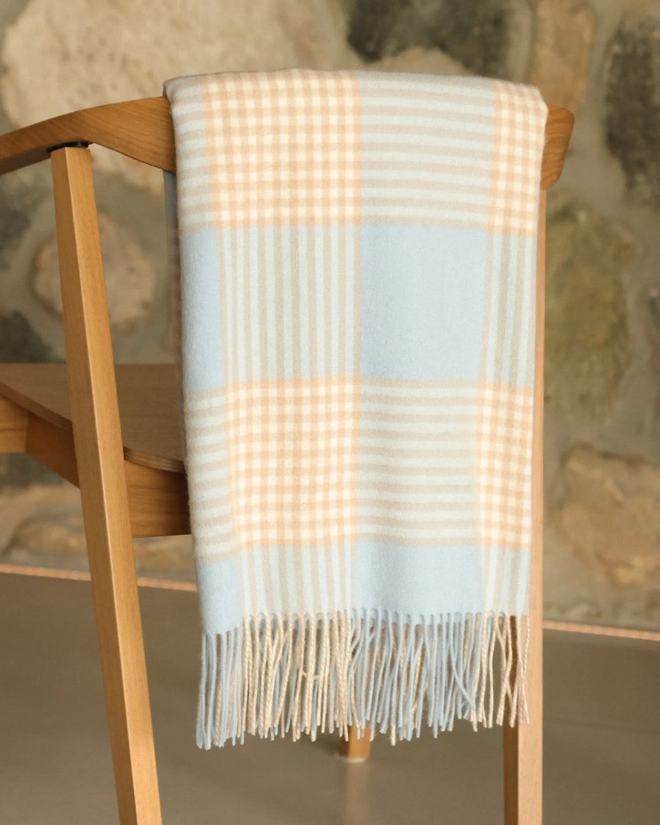 Glen Plaid Cashmere Blend Throw by Alashan