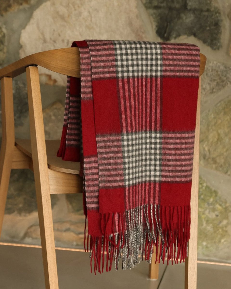 Glen Plaid Cashmere Blend Throw by Alashan