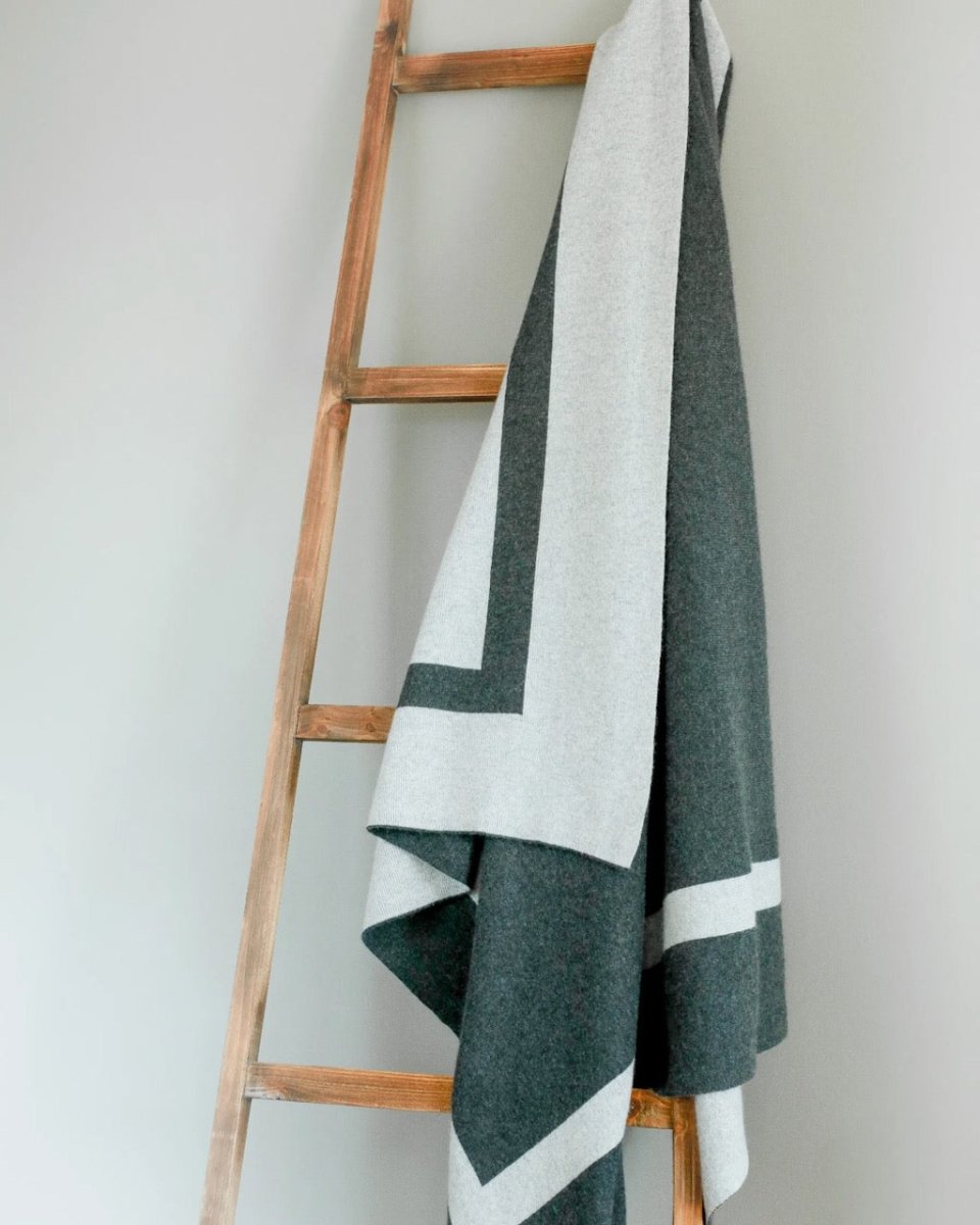 100% Cashmere Homestead Knit Throw by Alashan