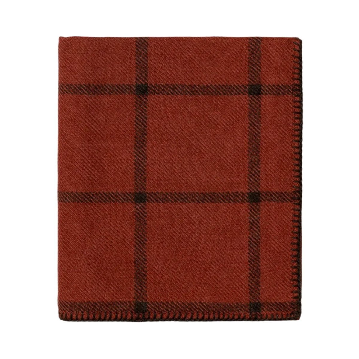 Alicia Adams Alpaca Graydon Throw in Rust and Chocolate Brown