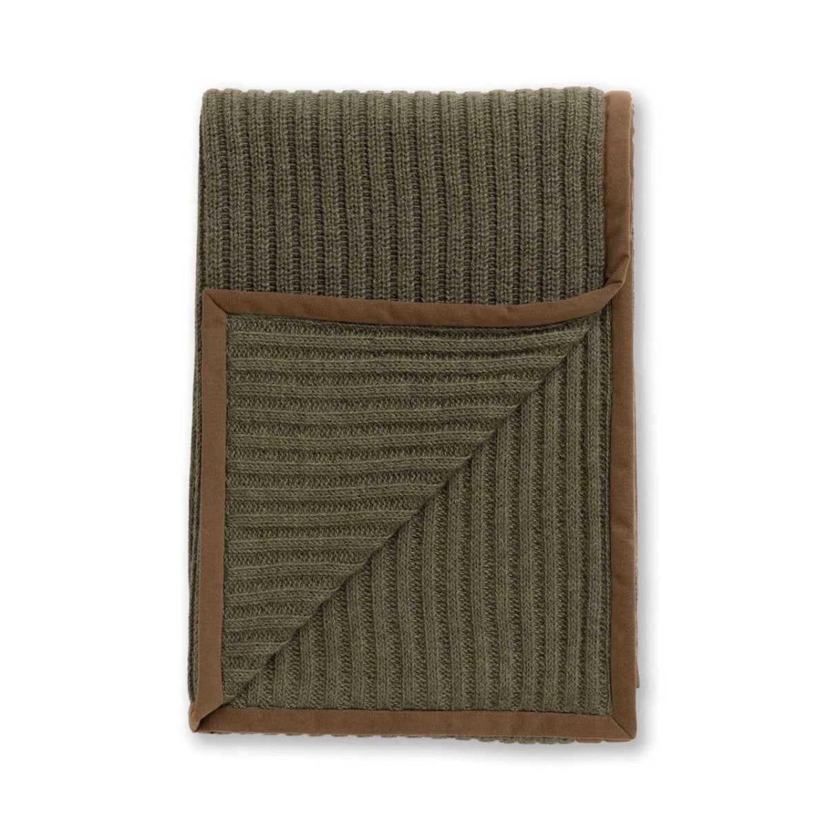 Alicia Adams Alpaca Rib Throw in Hunter Green