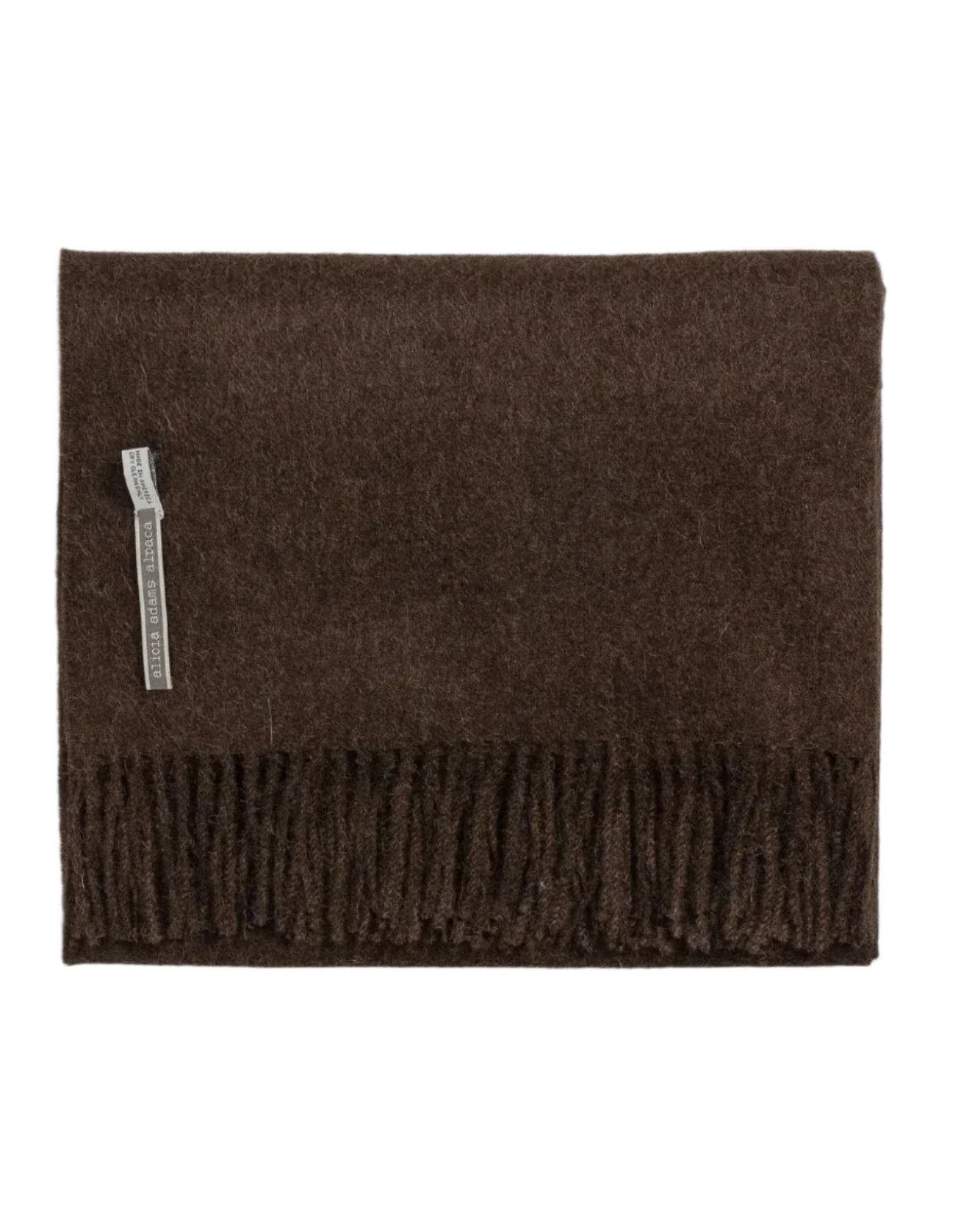 Alicia Adams Alpaca Throw in Bark Solid