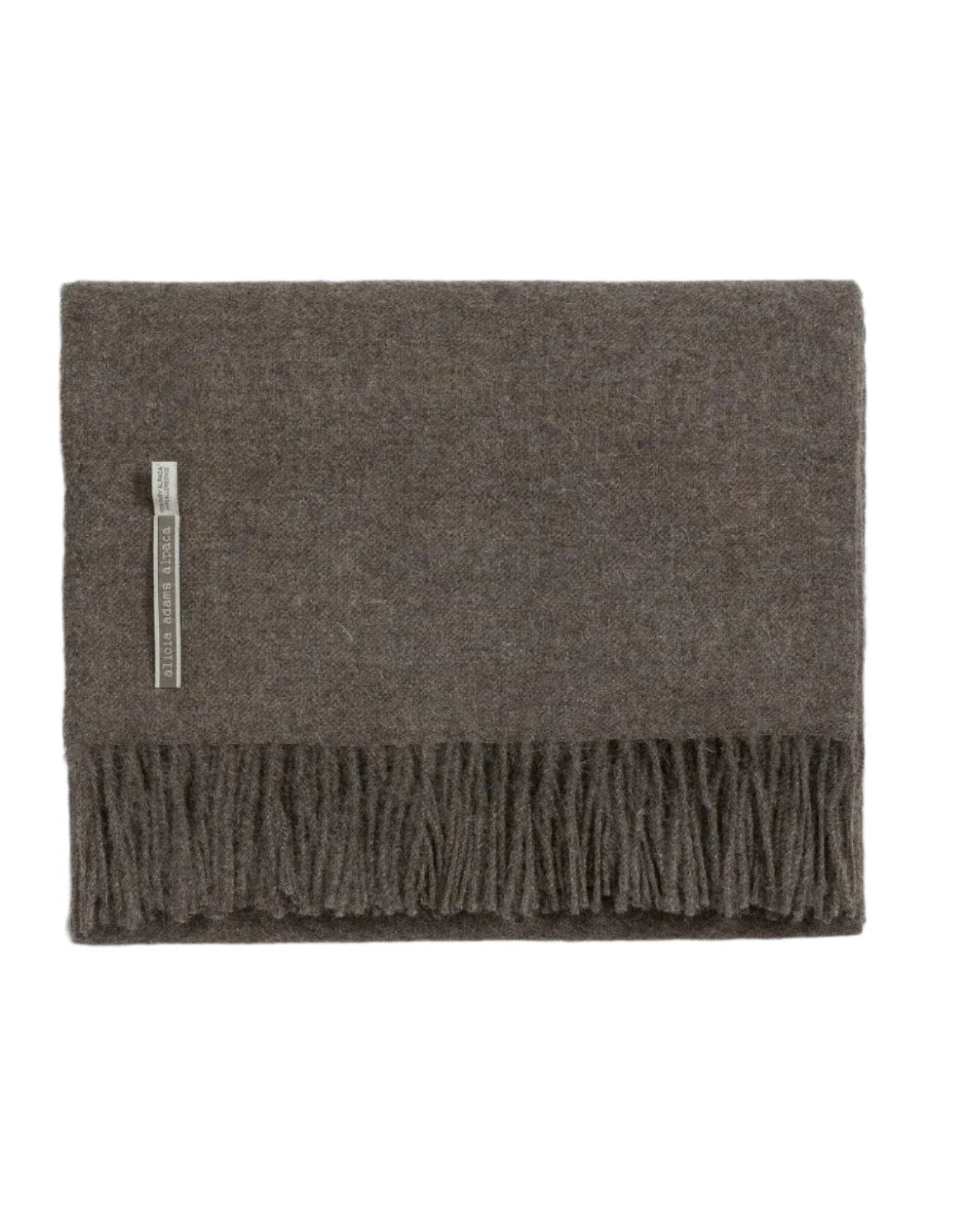 Alicia Adams Alpaca Throw in Brown Solid