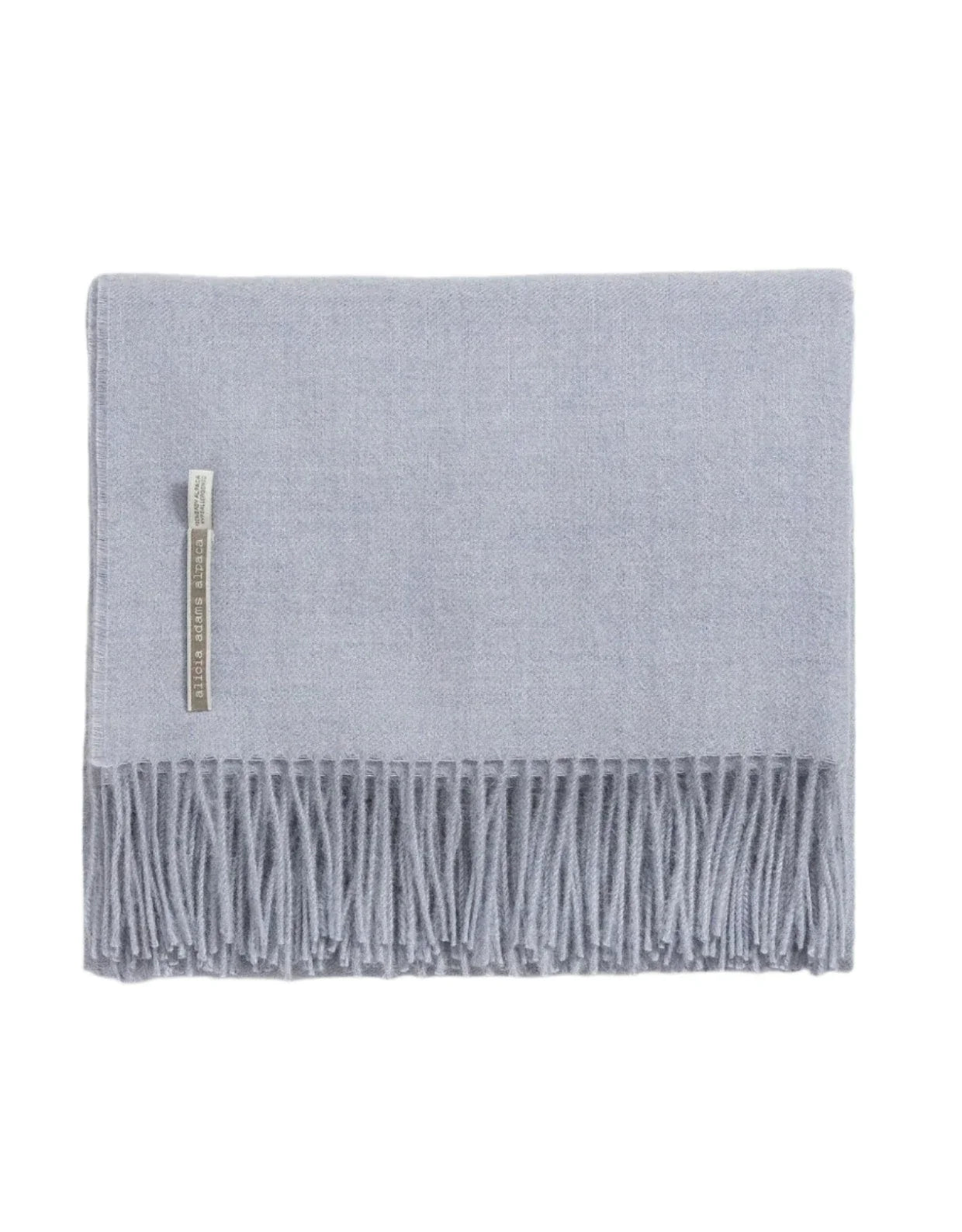 Alicia Adams Alpaca Throw in Chambray Solid