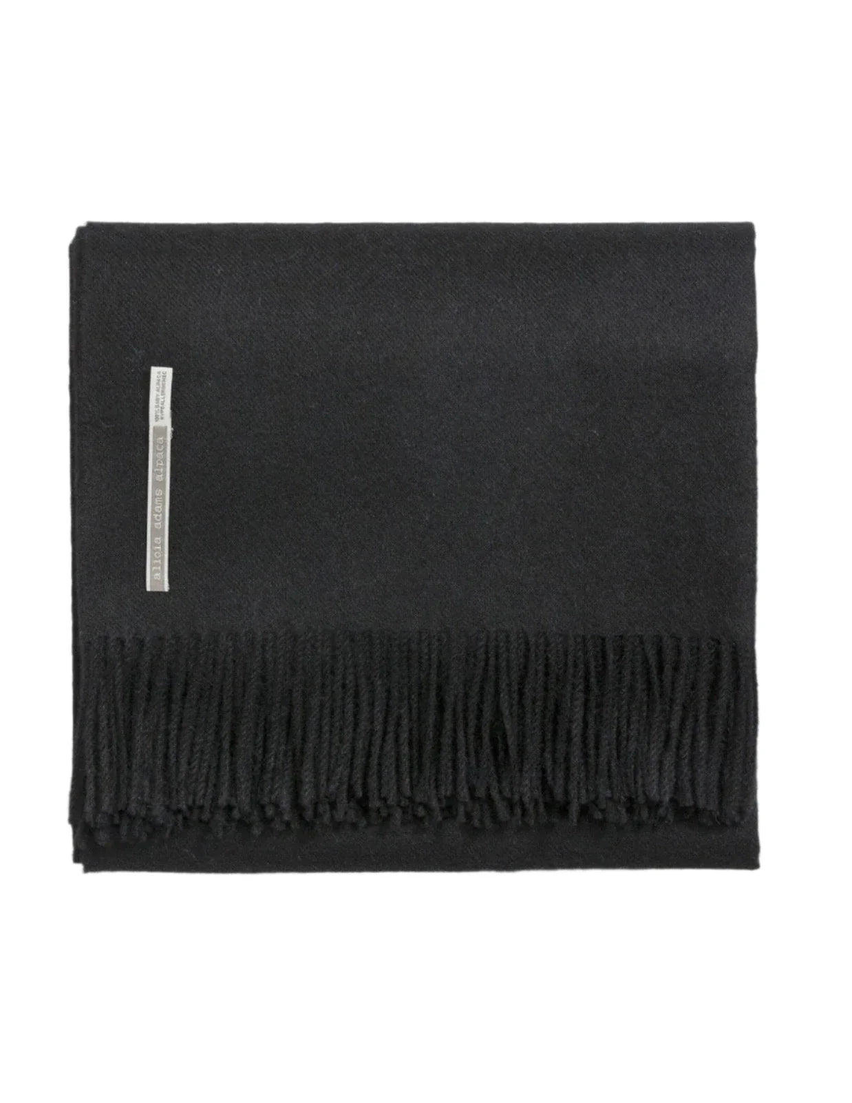 Alicia Adams Alpaca Throw in Jet Black Solid