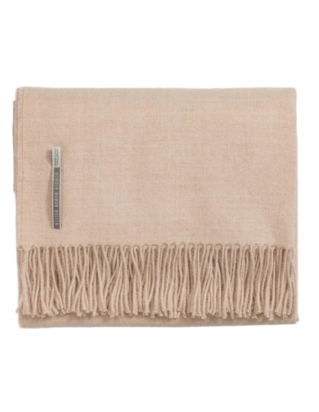 Alicia Adams Alpaca Throw in Barley Solid