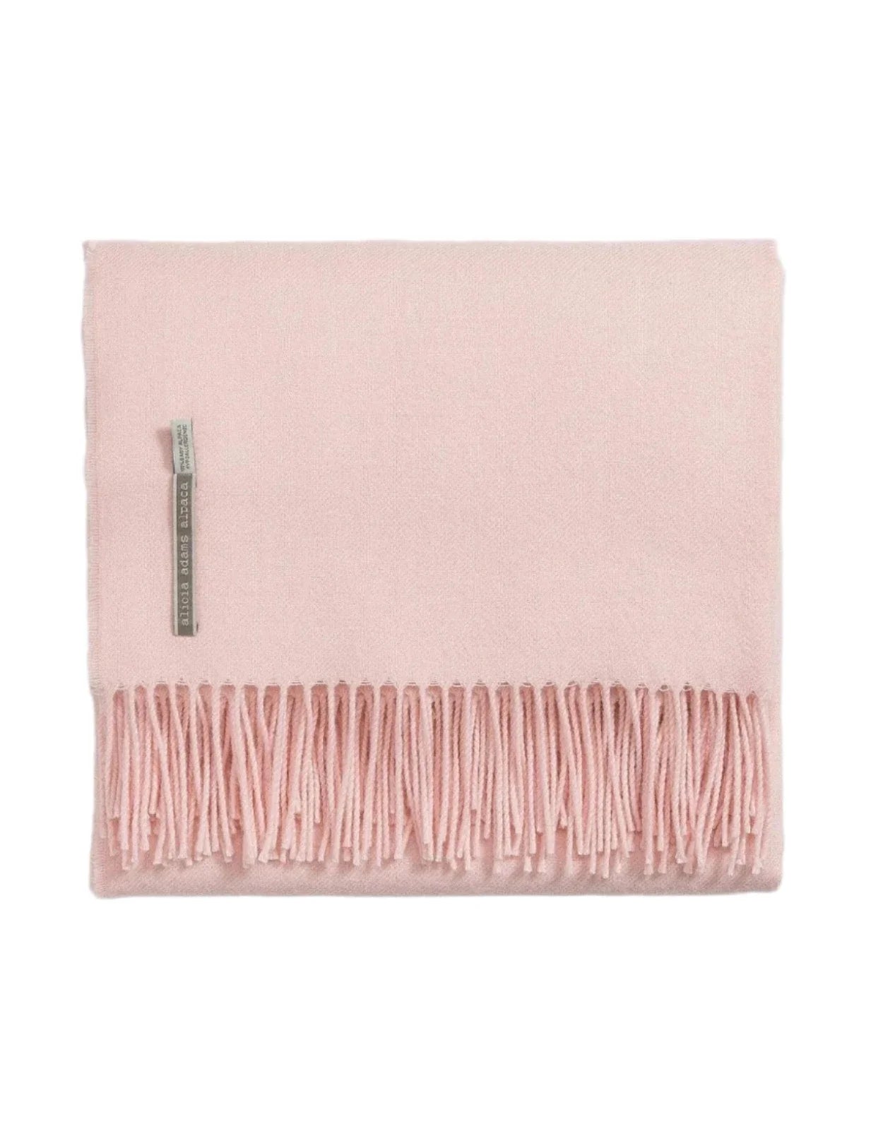 Alicia Adams Alpaca Throw in English Rose Solid