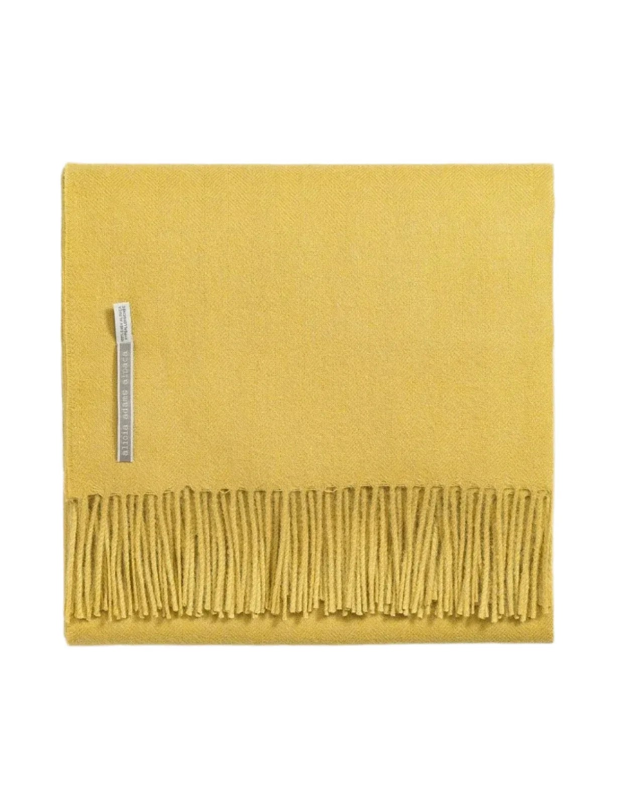 Alicia Adams Alpaca Throw in French Yellow Solid