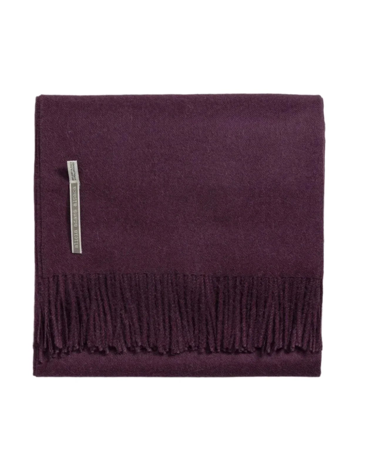 Alicia Adams Alpaca Throw in Purple Solid