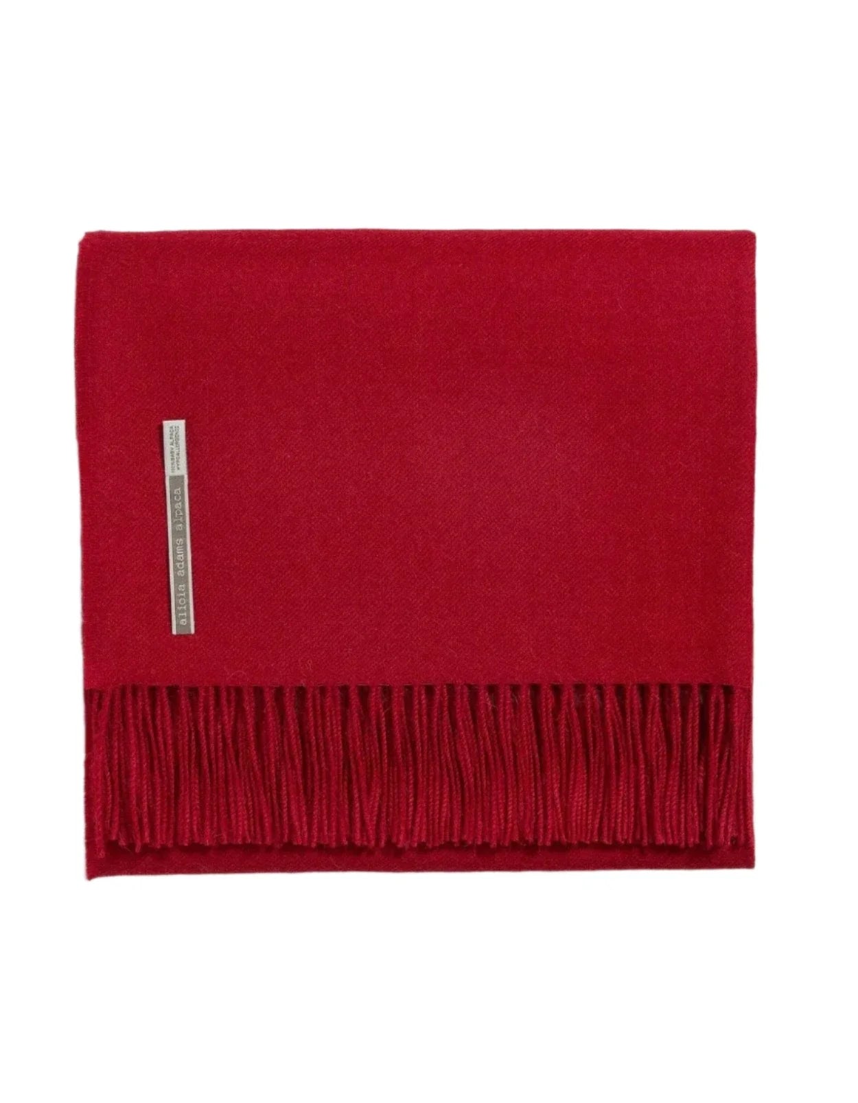 Alicia Adams Alpaca Throw in Scarlet Solid