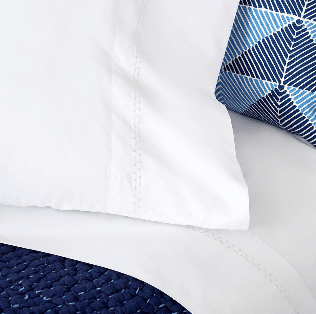 Anketi White Organic Cotton Sheet Set by John Robshaw