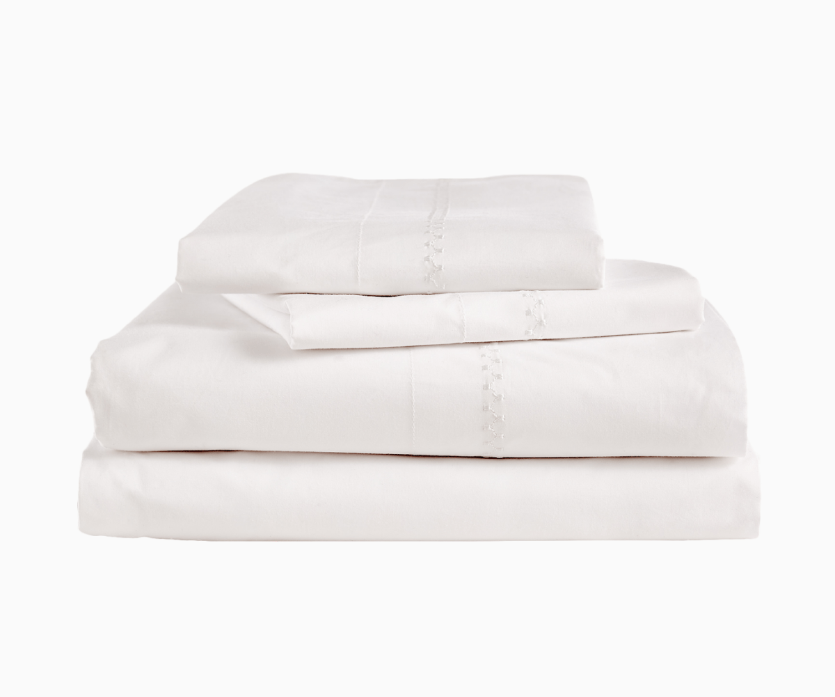 Anketi White Organic Cotton Sheet Set by John Robshaw