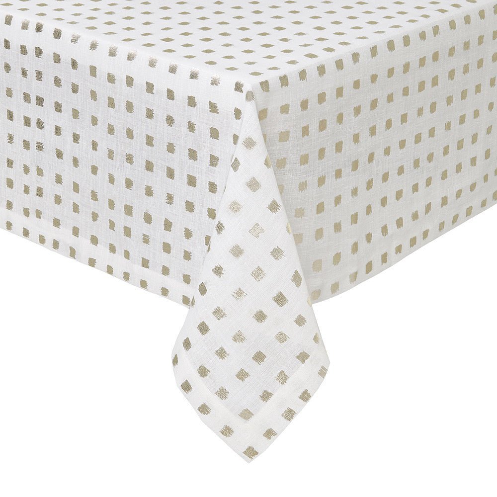 Antibes Gold Foil Print Tablecloths by Mode Living