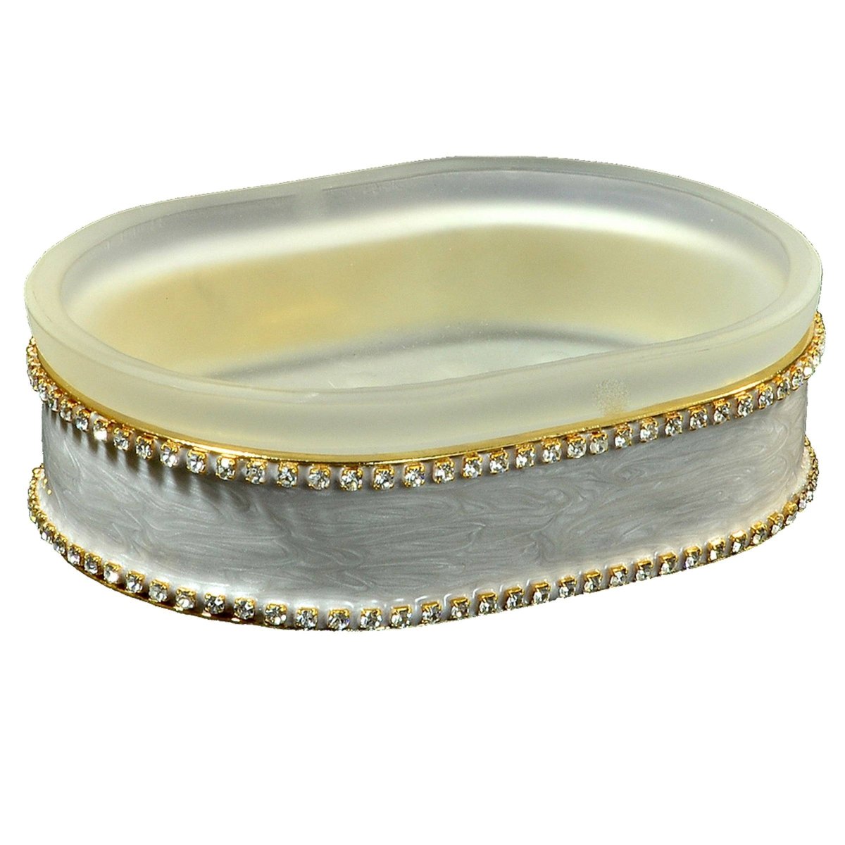 Audrey Bath Accessories w. Gold Trim by Mike + Ally