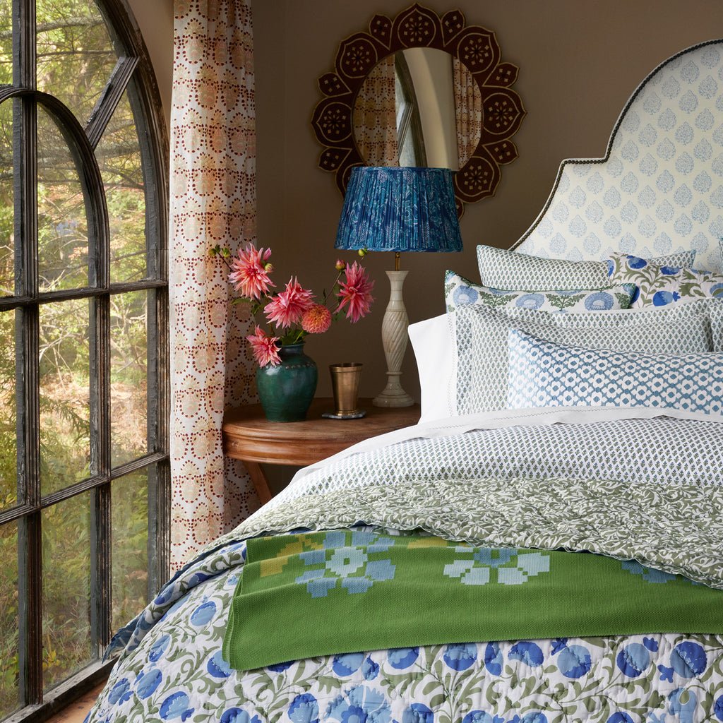 Banhi Sage Green Throw Blanket by John Robshaw