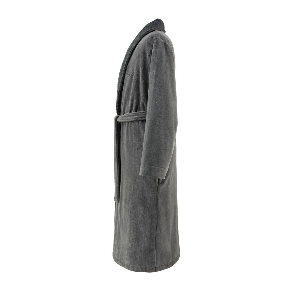 Hugo Boss Men's Double B Charcoal Robe by Yves Delorme