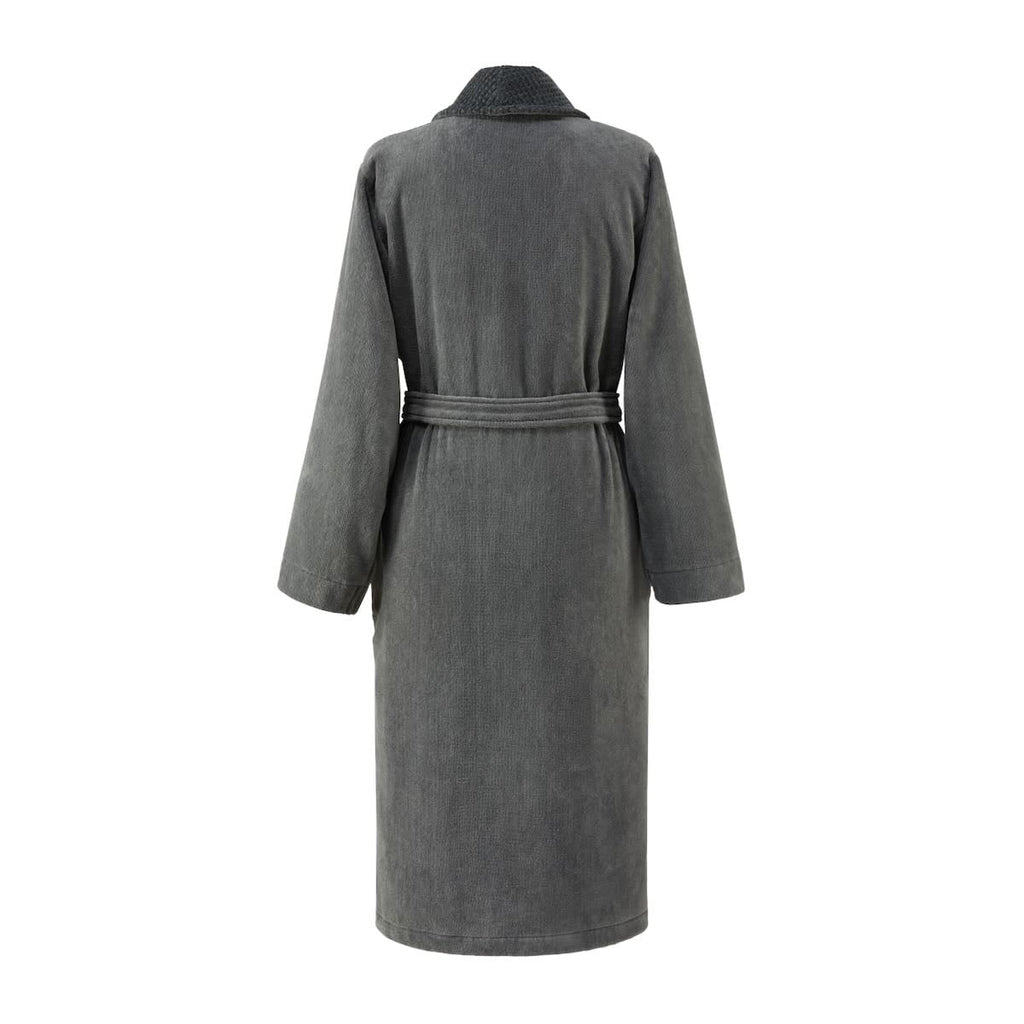 Hugo Boss Men's Double B Charcoal Robe by Yves Delorme