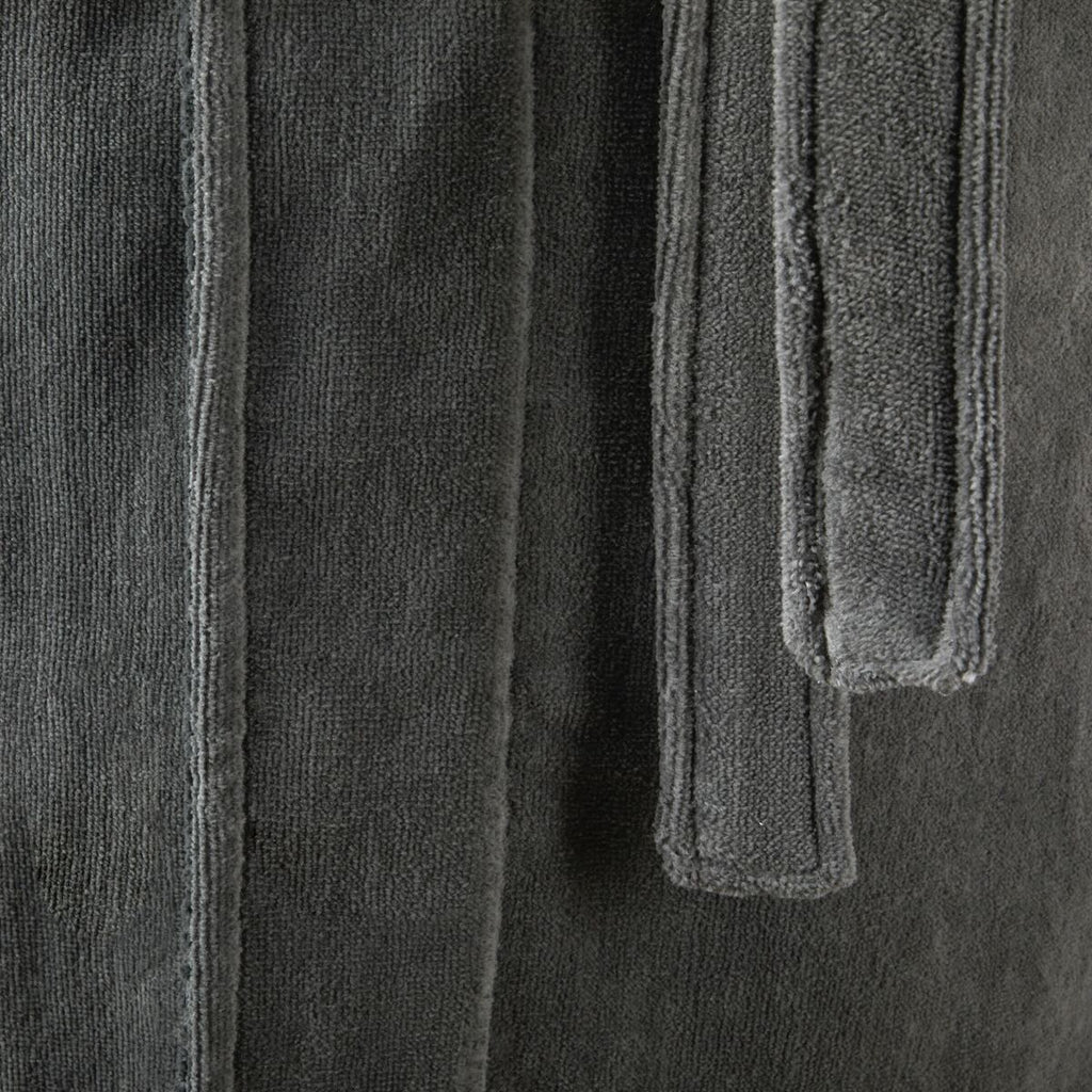 Hugo Boss Men's Double B Charcoal Robe by Yves Delorme