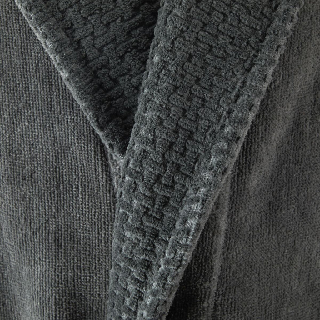 Hugo Boss Men's Double B Charcoal Robe by Yves Delorme