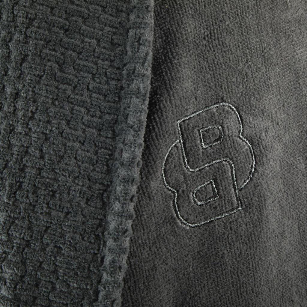 Hugo Boss Men's Double B Charcoal Robe by Yves Delorme