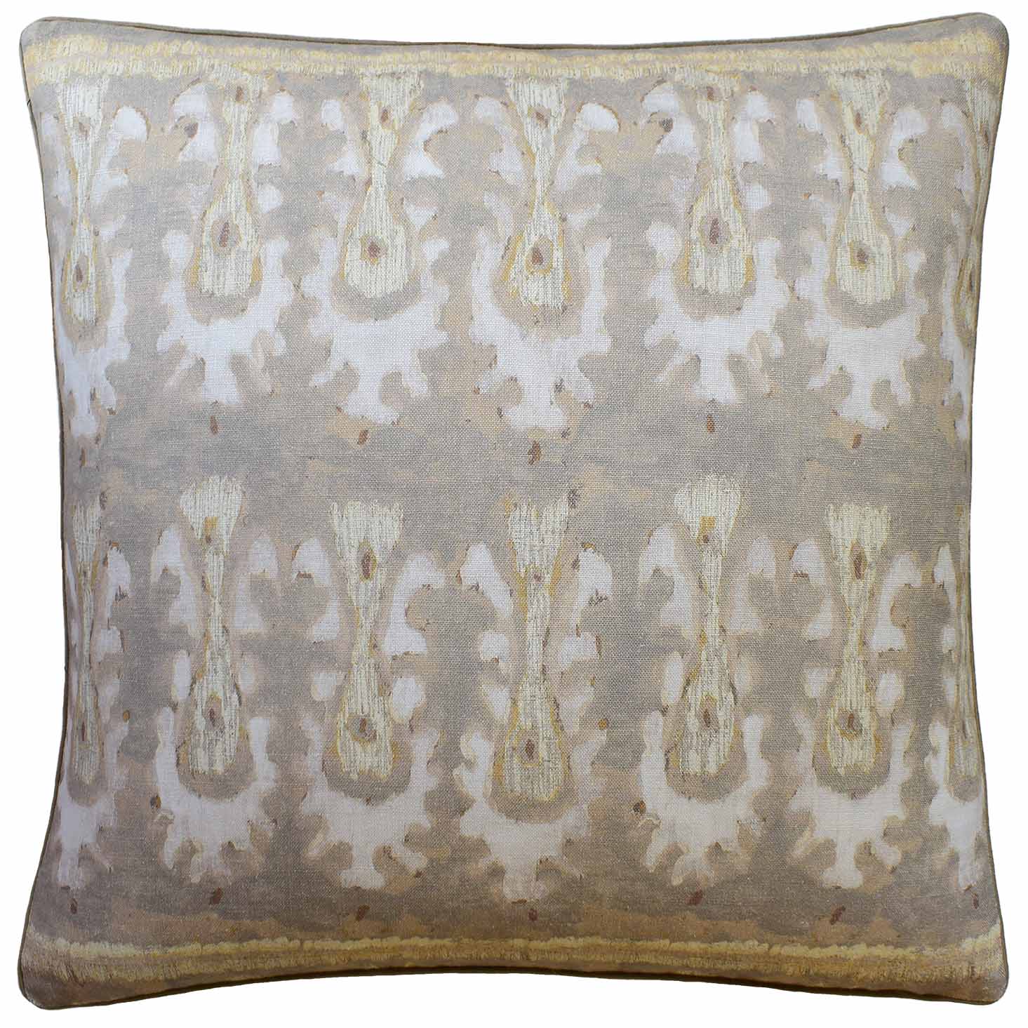 Batik Tribal White Sand Decorative Pillow by Ryan Studio