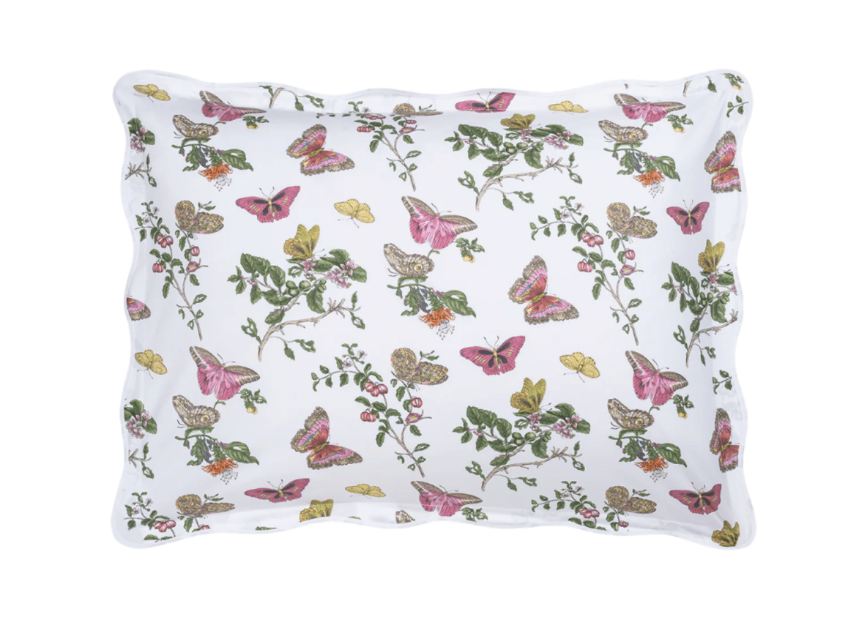 Baudin Butterfly Pink Bedding by Matouk Schumacher