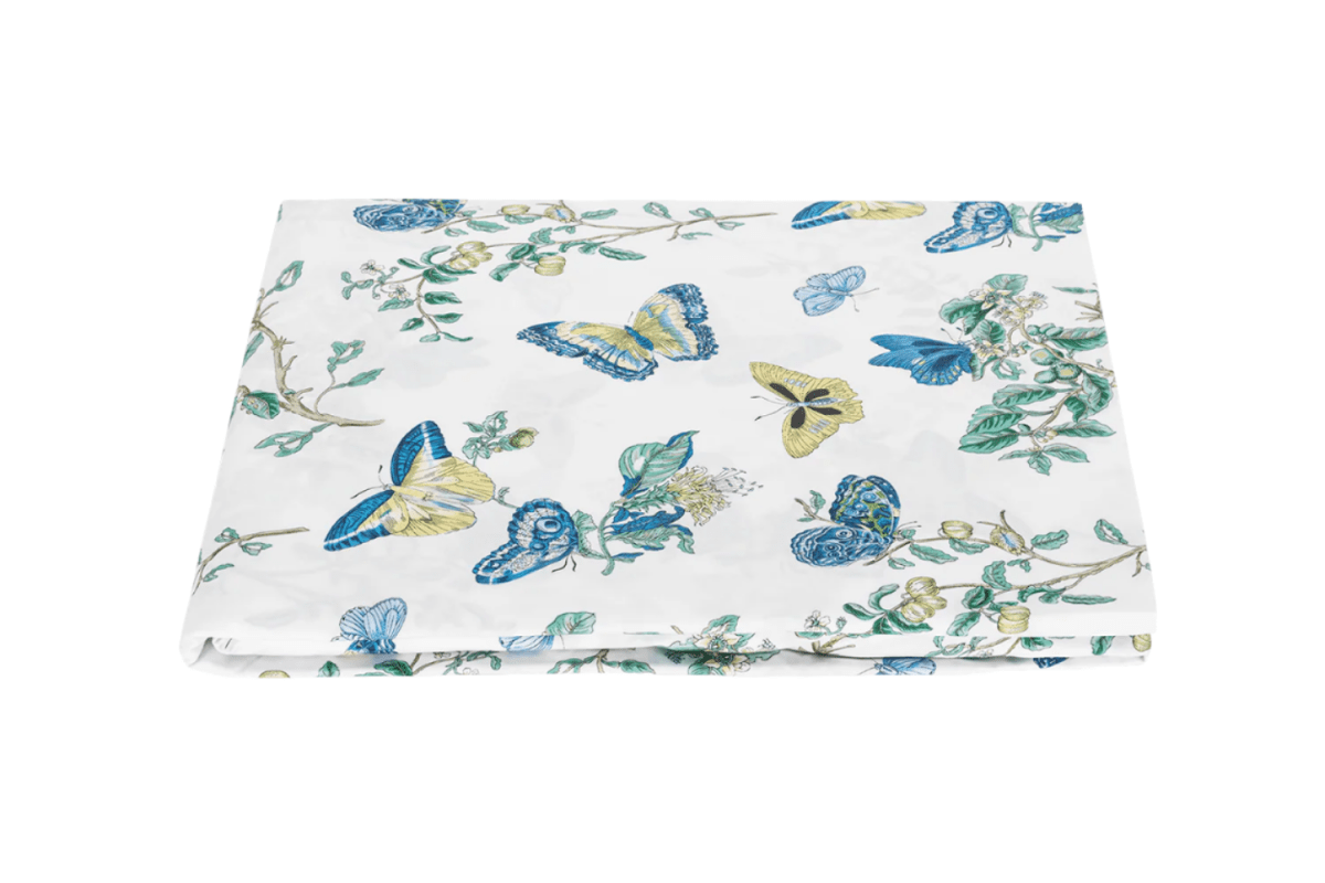 Baudin Butterfly Prussian Blue Bedding by Matouk Schumacher