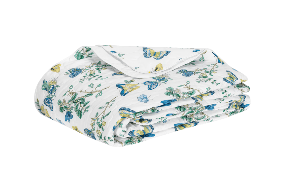 Baudin Butterfly Prussian Blue Bedding by Matouk Schumacher