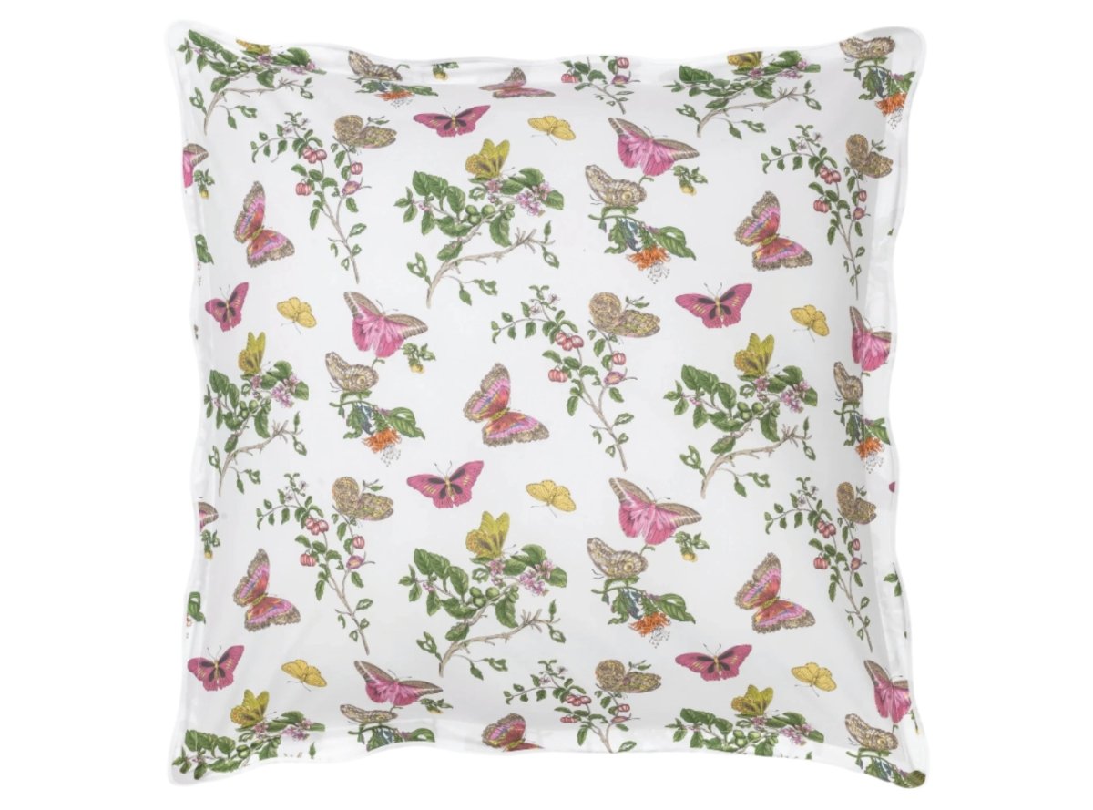 Baudin Butterfly Pink Bedding by Matouk Schumacher
