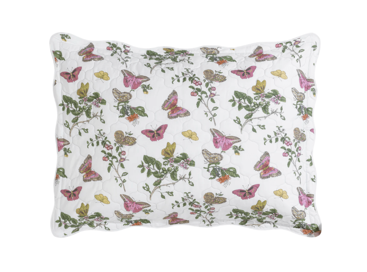 Baudin Butterfly Pink Bedding by Matouk Schumacher
