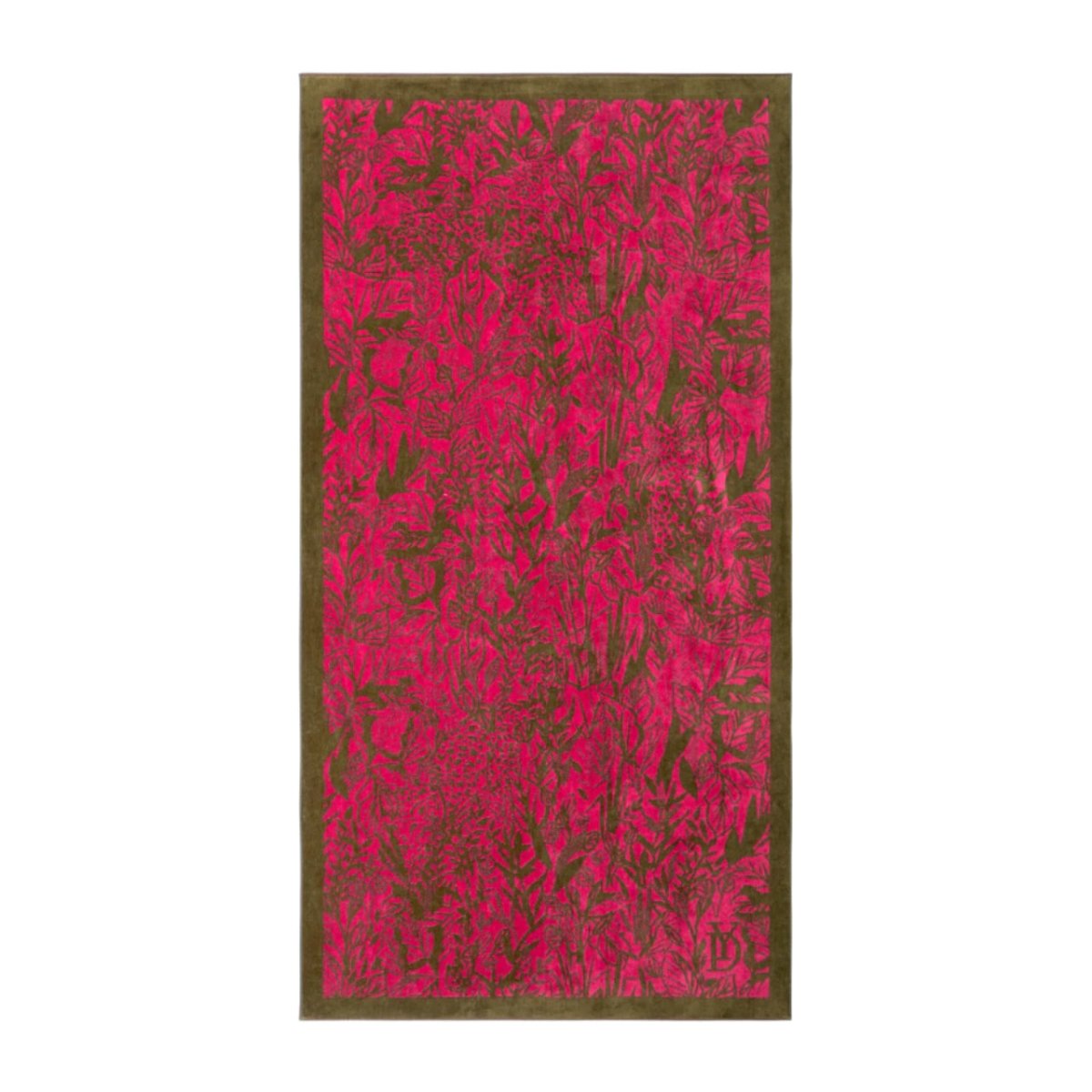 Sao Fuchsia Organic Cotton Beach Towel by Yves Delorme