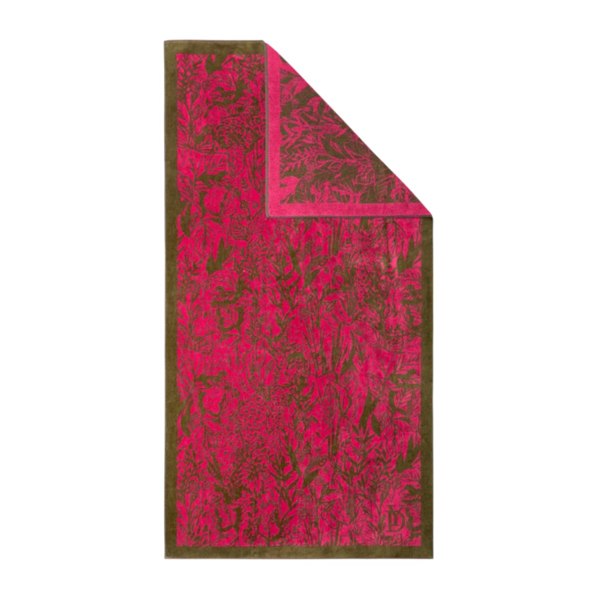 Sao Fuchsia Organic Cotton Beach Towel by Yves Delorme