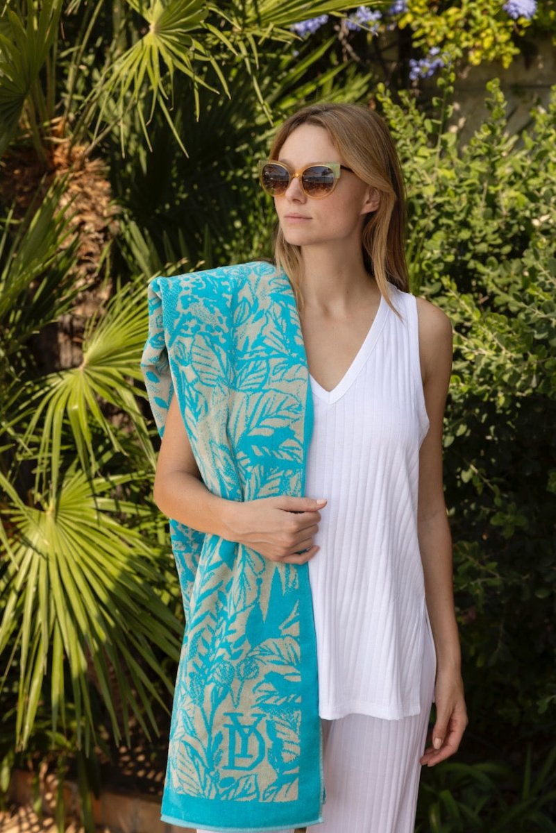 Sao Lagon Organic Cotton Beach Towel by Yves Delorme