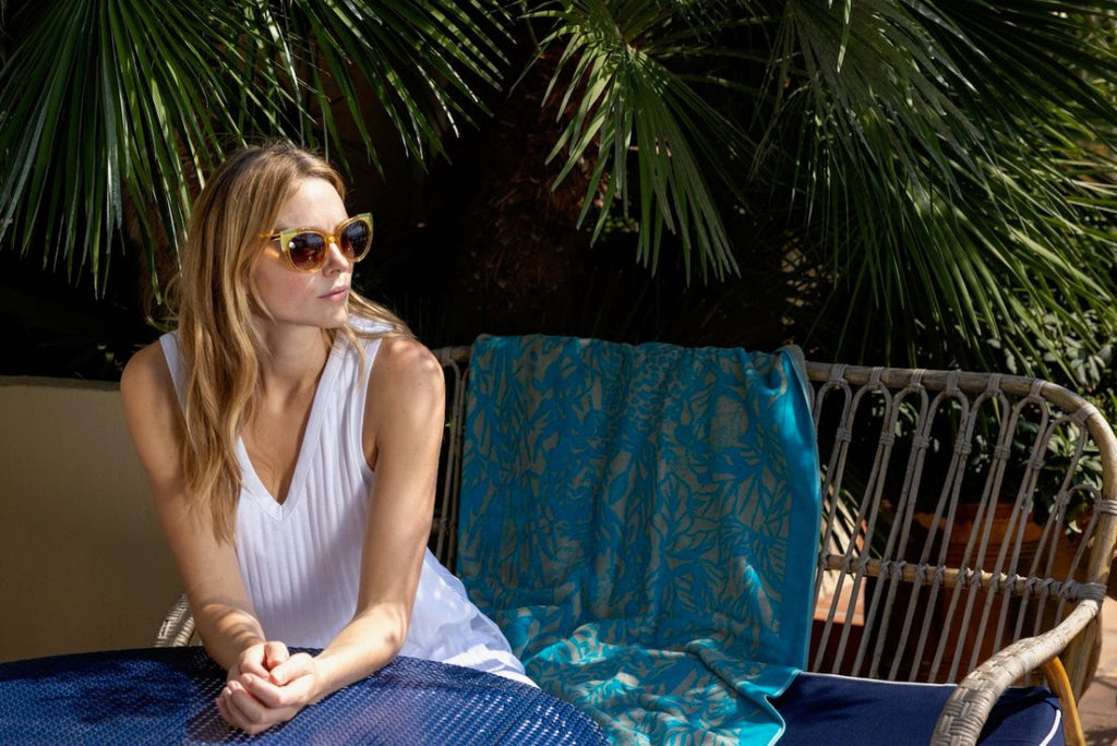 Sao Lagon Organic Cotton Beach Towel by Yves Delorme