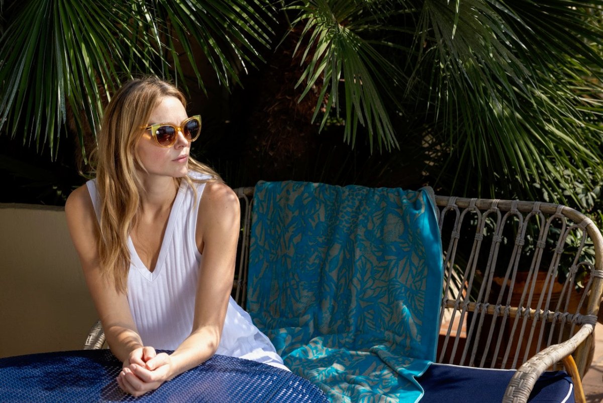 Sao Lagon Organic Cotton Beach Towel by Yves Delorme