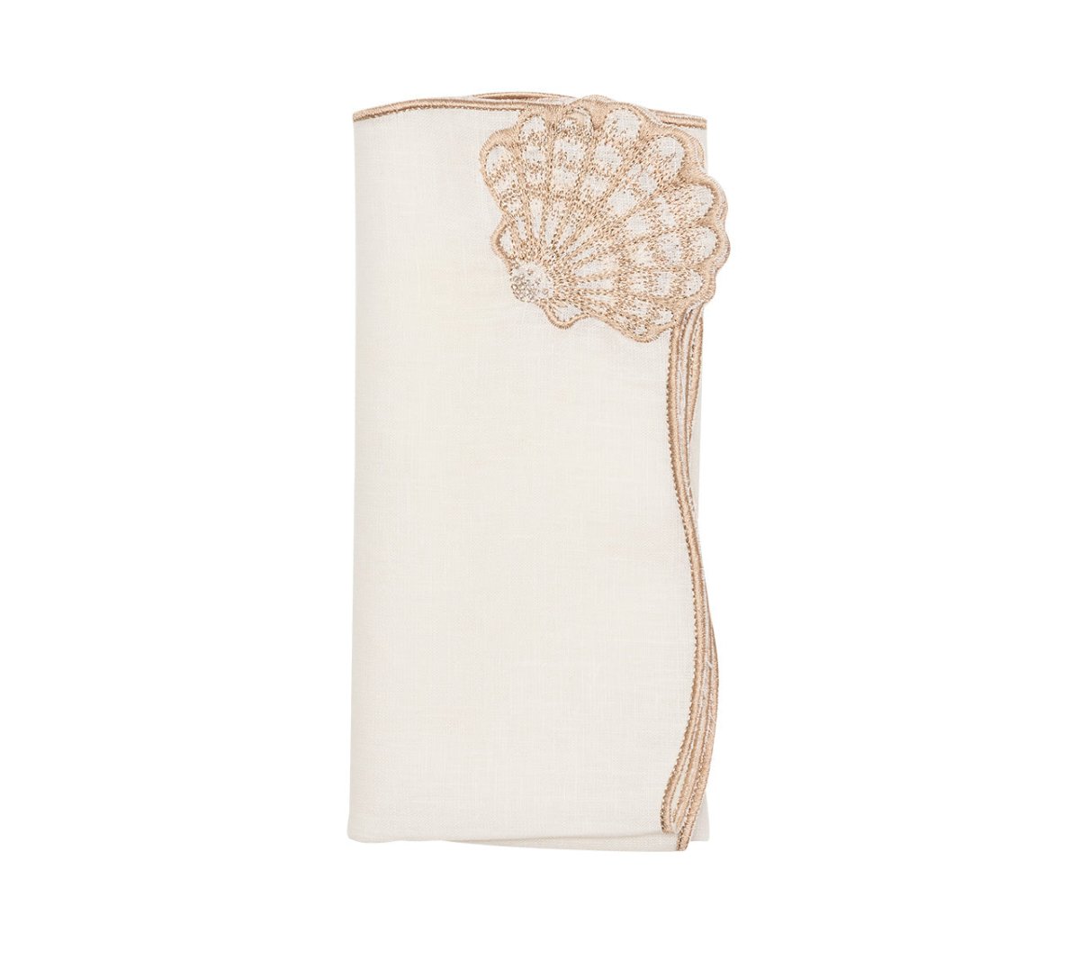 Beachcomber Napkins in White & Natural Set of 4 by Kim Seybert