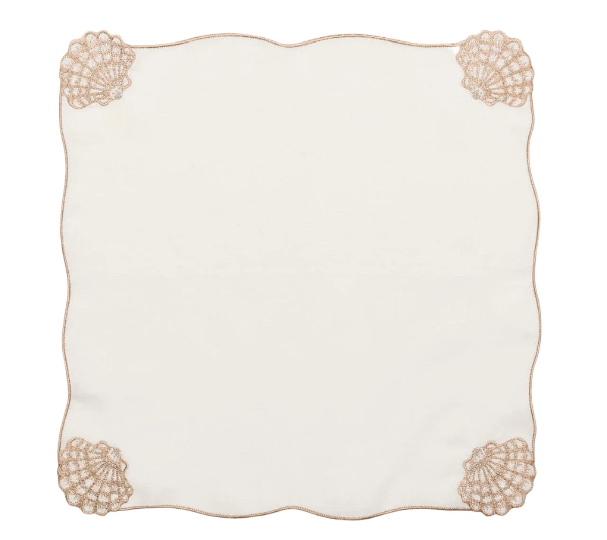 Beachcomber Napkins in White & Natural Set of 4 by Kim Seybert