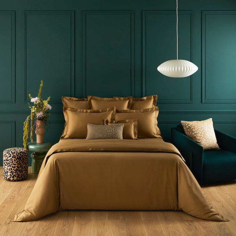 Triomphe Bronze Euro Shams Bedding by Yves Delorme
