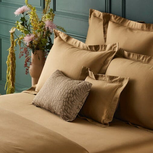 Triomphe Bronze Euro Shams Bedding by Yves Delorme