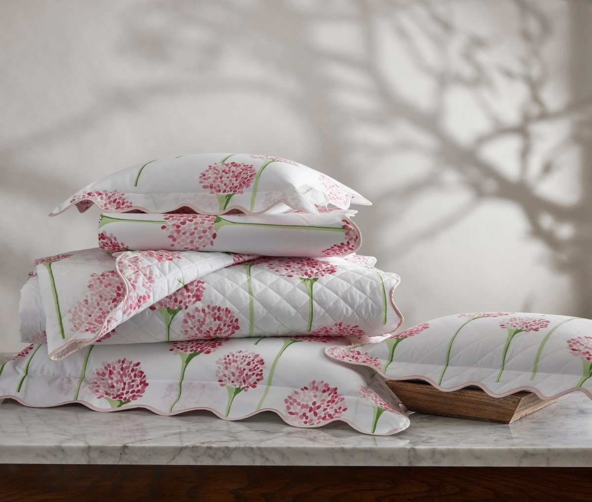 Charlotte Peony Pink Bedding by Matouk Lulu DK