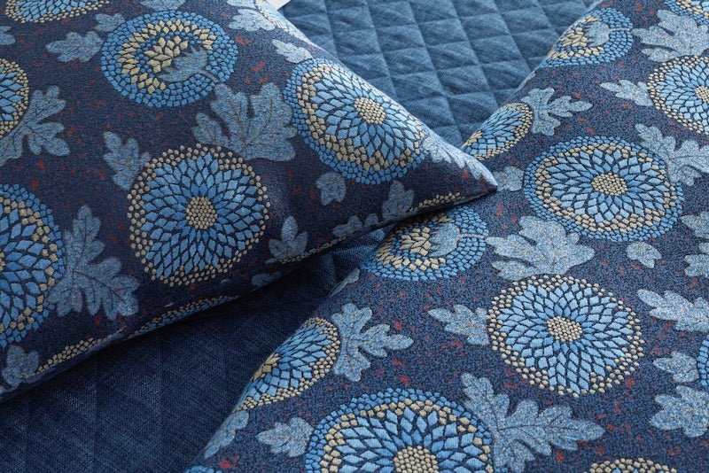 Blossom Throw Blue by Ann Gish