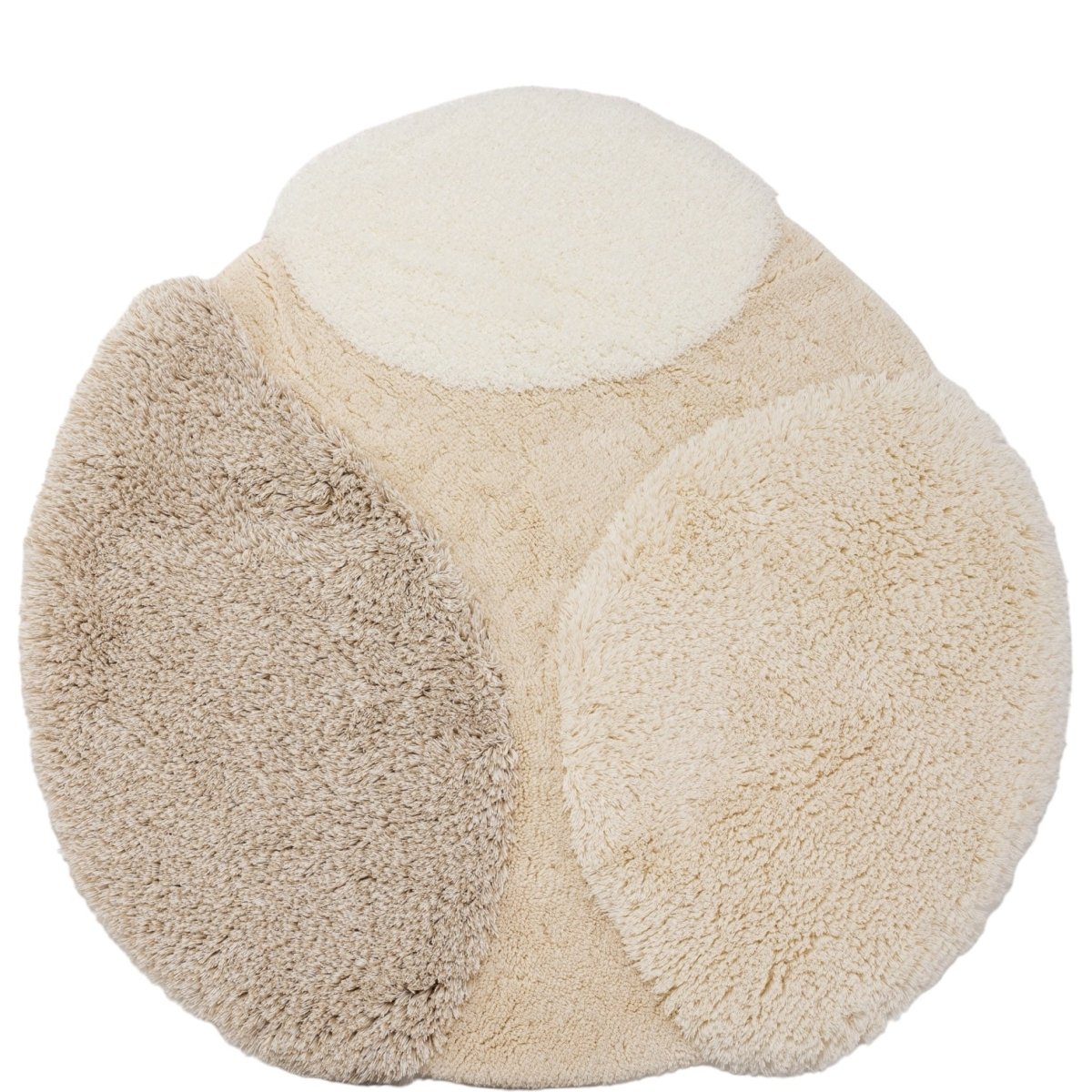 Cordeira round 41 Ecru 101 Bath Rug by Abyss