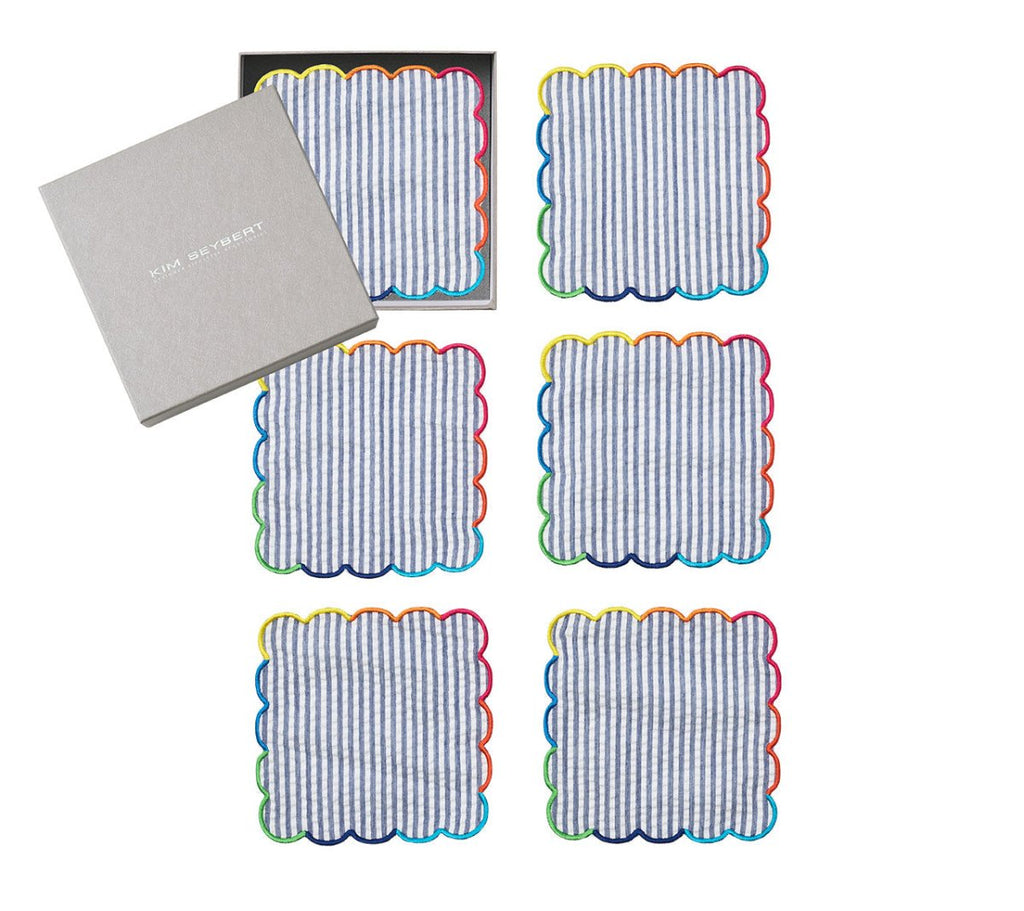 Fiesta Cocktail Napkins in Multi, Set of 6 in a Gift Box by Kim Seybert