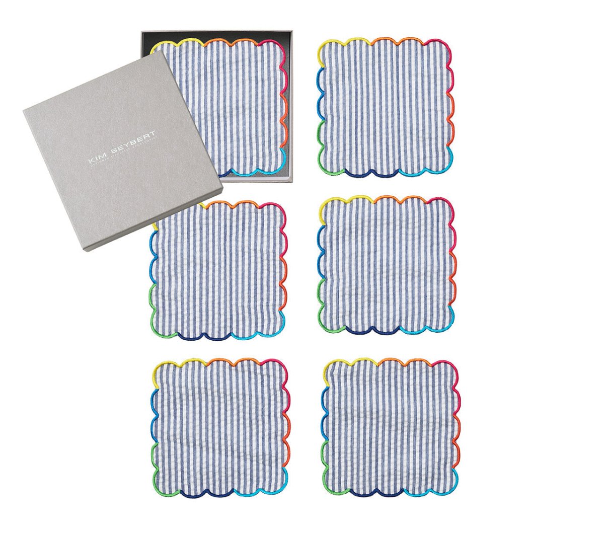 Fiesta Cocktail Napkins in Multi, Set of 6 in a Gift Box by Kim Seybert