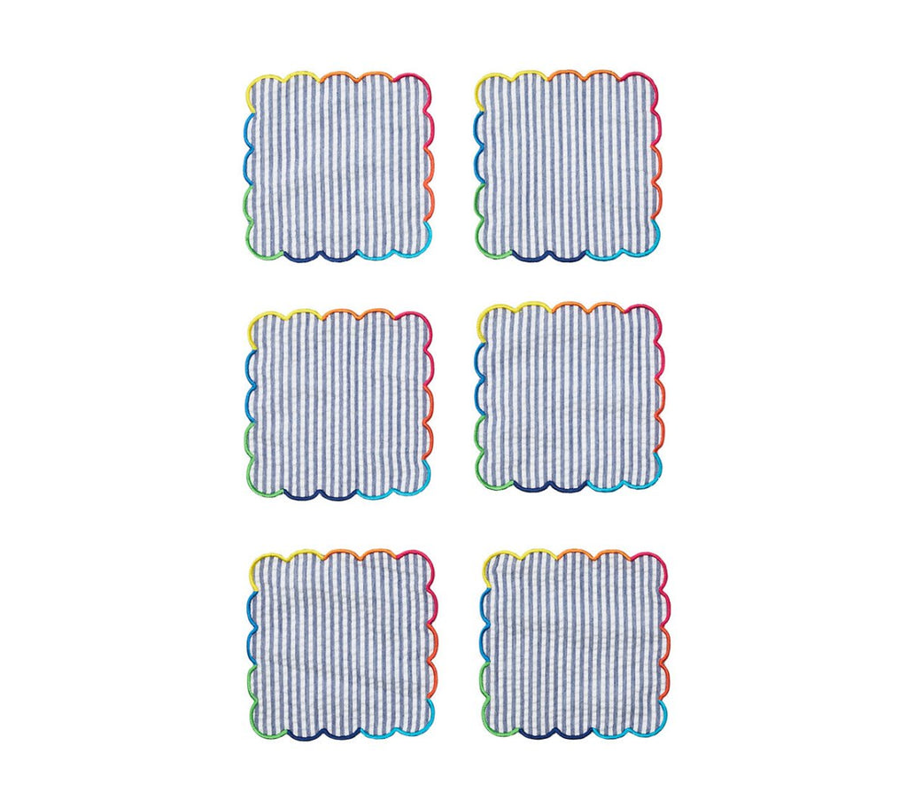 Fiesta Cocktail Napkins in Multi, Set of 6 in a Gift Box by Kim Seybert