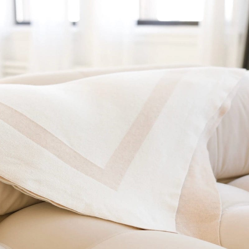 100% Cashmere Homestead Knit Throw by Alashan