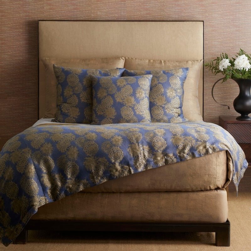 Chrysanthemum Duvets in Blue by Ann Gish