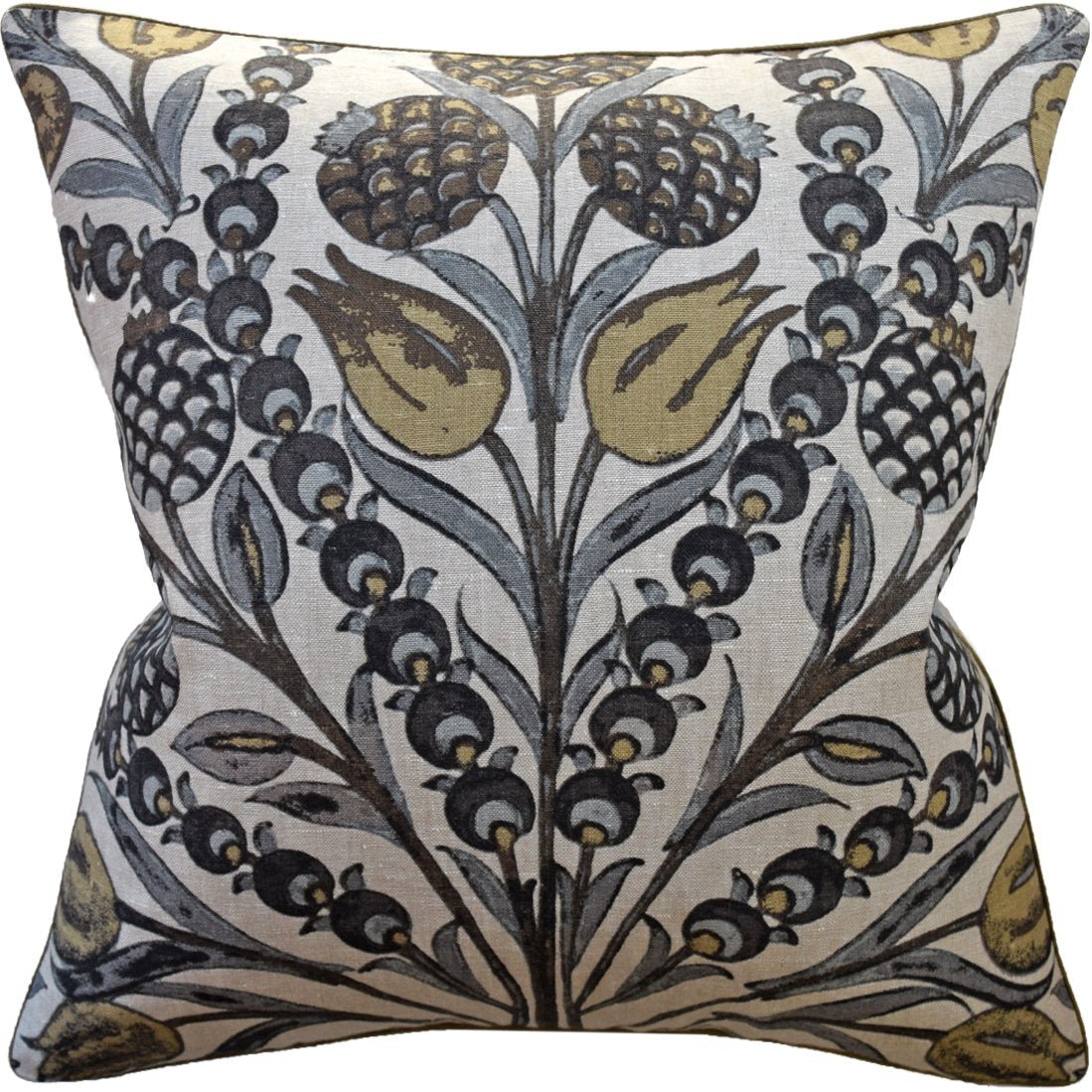 Cornelia Grey and Gold Pillow by Ryan Studio
