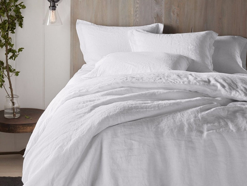 Organic Relaxed Linen Alpine White Bedding by Coyuchi